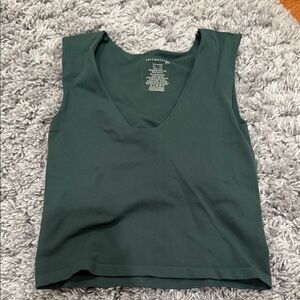 Free People Forest Green Tank Top